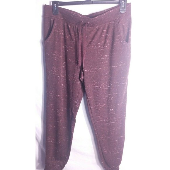 ^ Ideology Women's Large NWT Heather Red Wine Jogger Athletic Sweatpants - Picture 1 of 4